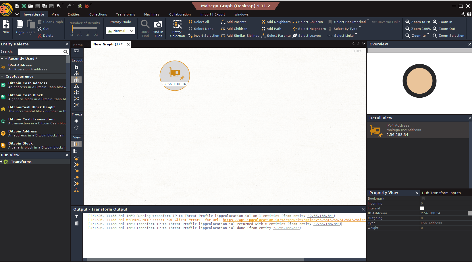 Transform unavailability