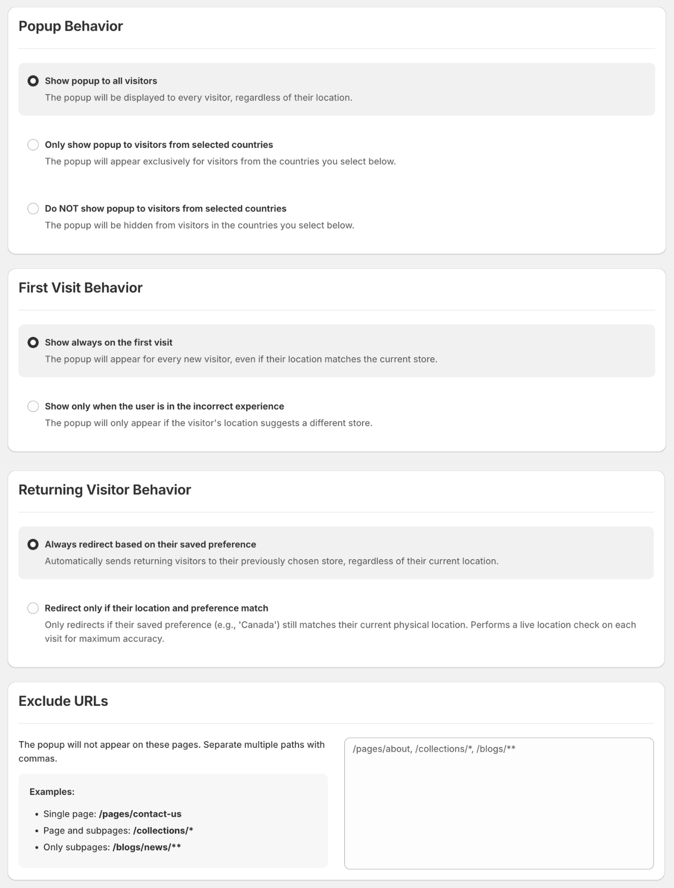 Redirect Rules 1st screenshot