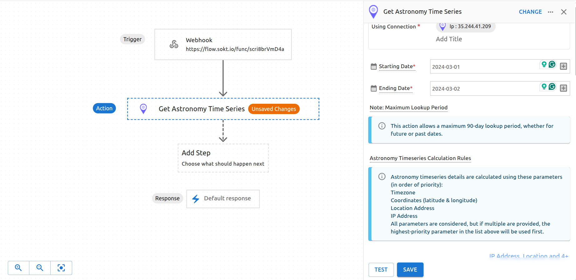 Astronomy TimeSeries API