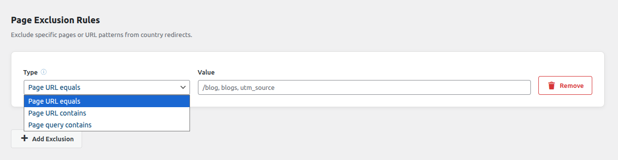 Page Exclusion Rules