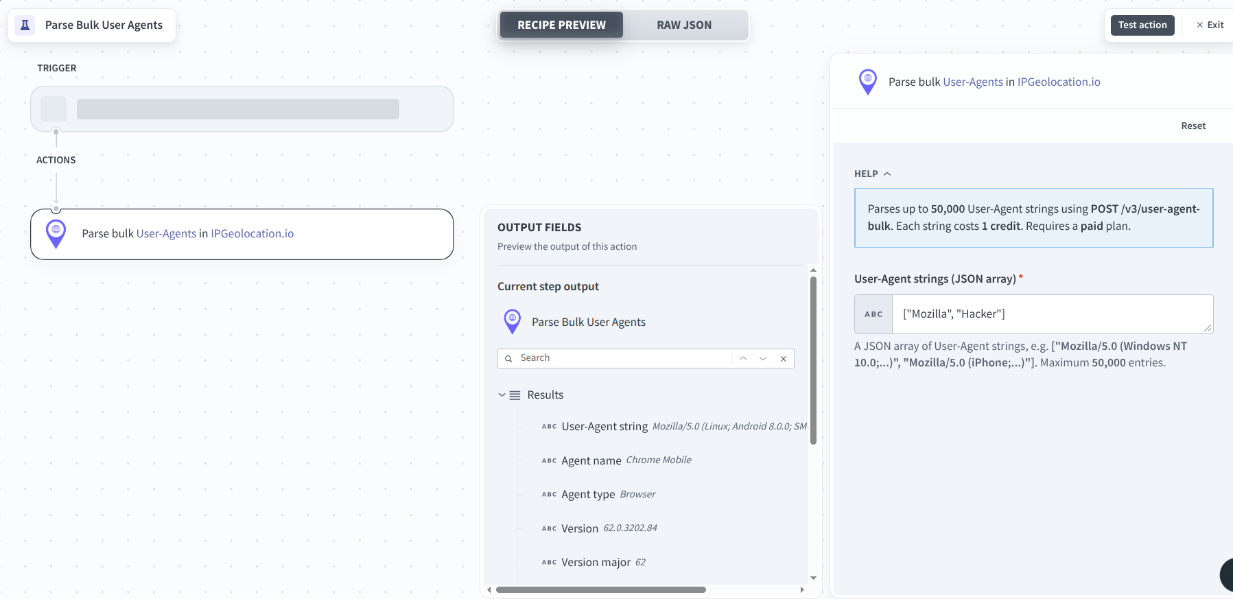 Parse Bulk User Agents in Workato